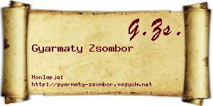 Gyarmaty Zsombor névjegykártya