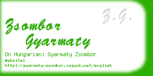 zsombor gyarmaty business card